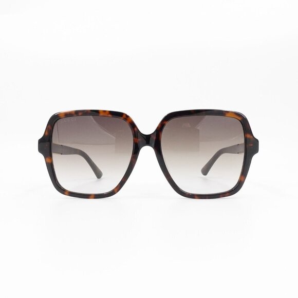 Gucci GG1189 Square Unisex Sunglasses Tortoise Brown OS - Picture 13 of 16